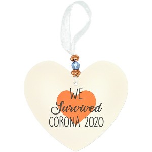 Pavilion Gift Company - We Survived - 3.5" Heart-Shaped Ornament - Tree Ornaments - 1 of 4