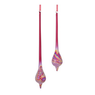 Melrose Irredescent Glass Drop Ornament (Set of 12)