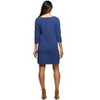 24seven Comfort Apparel Maternity Three Quarter Sleeve A Line Knee Length Dress - 3 of 3