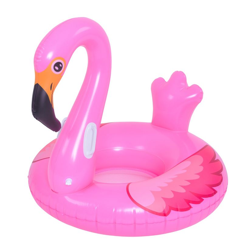 Pool Central 45" Pink Flamingo Inflatable Swimming Pool Float, 1 of 3