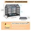 Dog Crate for Large Dogs, Chew-Resistant Dog Kennel with Double Door & Lockable Wheels - 3 of 4