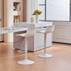 YOUNIKE Bar Stools Set of 2 Modern Counter Height Adjustable Swivel Barstools Armless Leather Bar Chairs 16.93"Wx17.72"Dx(31.1"-40.55")H - 2 of 4