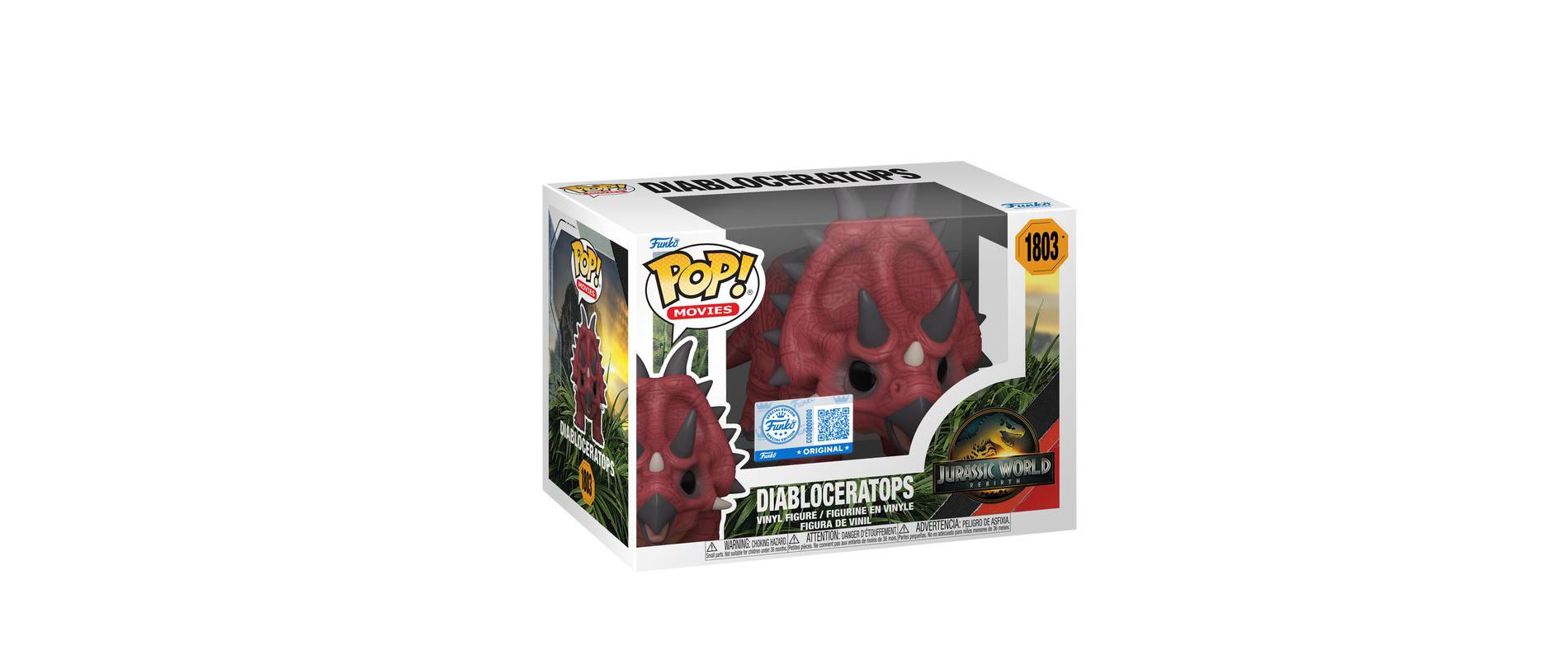 Funko POP! Jurassic World Rebirth Diabloceratops Dinosaur Exclusive #1803!