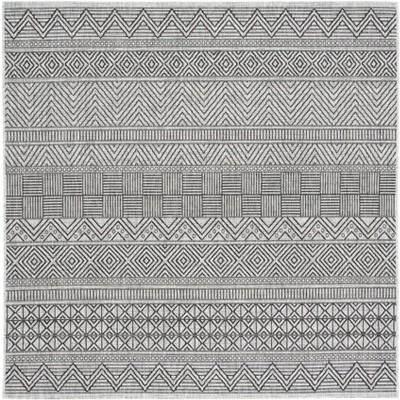 Courtyard Cy8196 Power Loomed Indoor/outdoor Area Rug - Black/grey - 5 ...