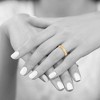 Black Bow Jewelry 4mm 14K White or Yellow Gold Knife Edge Comfort Fit Band - 4 of 4