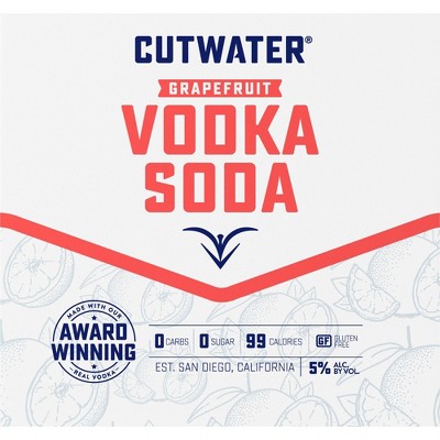 Cutwater Fugu Grapefruit Vodka Soda Cocktail - 4pk/12 fl oz Cans