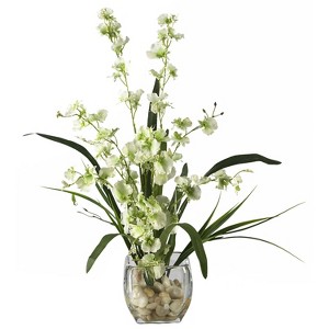 HomeStock Dancing Lady Orchid Liquid Illusion Silk Flower Arrangement - 1 of 4