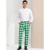 Lars Amadeus Men's Plaid Printed Regular Fit Flat Front Work Prom Dress Pants - 3 of 4