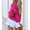 Coolmee Women's Long Sleeve Open Front Knit Cropped Cardigan Sweaters Casual Drop Shoulder Short Shrugs Sweater Coats - 4 of 4
