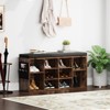 Shoe Storage Cabinet Bench,Entryway Bench with Storage and Seating,Shoe Rack with Cushion and Adjustable Shelf - 2 of 4