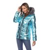 Metallic Puffer Coat with Hoodie - White Mark - 2 of 4