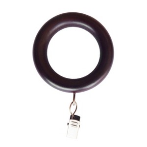 Wood Rod Pole Lumi Home Furnishings Mix and Match Wood Rings 3ct Mahogany - 1 of 4