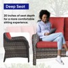 POCASSY 74" Wide Outdoor Wicker Patio Sofa with Cushions, All Weather Wicker Furniture Sofa 3 Seater Couch for Porch, Deck, Balcony - 2 of 4
