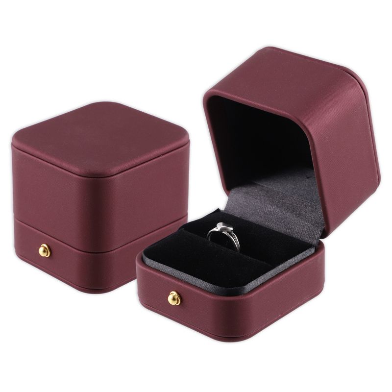 Unique Bargains Wedding Single Ring Box 2.6″x2.4″x2.36″ 1 Pc, 2 of 7
