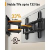 Full Motion TV Wall Mount for 40-86 In flat screen TVs weighing up to 132 LBS, with tool free tilt, rotation, and expansion, TV stand - 4 of 4