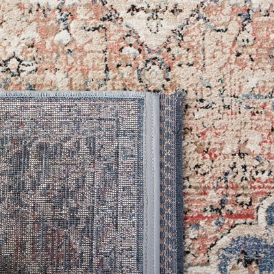 Vivaldi Elegance 4'x6' Blue and Rust Hand-Knotted Area Rug