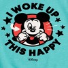 Girls' - Disney - Mickey Mouse I Woke Up This Happy Fitted Short Sleeve Graphic T-Shirt - 2 of 4