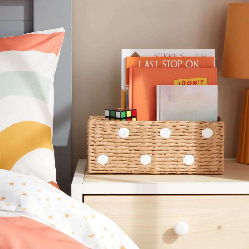Woven Paper Dot Rectangular Kids&#39; Basket - Pillowfort&#8482;, 3 of 5