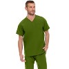 Medichic Men's Workwear Uniforms- Stretch V-Neck Scrubs Set with Seven-Pocket Jogger Pants - 4 of 4