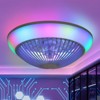 15" Bladeless Ceiling Fan with RGB Light Remote Smart LED Ceiling Fans with App Control, Modern Dimmable Light Ceiling Fan for Bedroom Living Room - 2 of 4