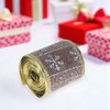 Unique Bargains Gift Wrap Ribbons Faux Linen with Reindeer Border Polyester 78.74"x1.97" 1 Pc - 2 of 4