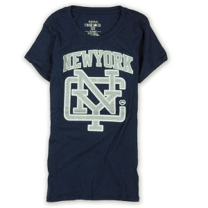Ecko Unltd. Womens Sports Ny Crew Nk Bling Graphic T-Shirt - 1 of 1