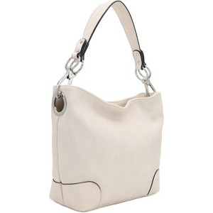 Hobo Shoulder Bag with Big Snap Hook Hardware - 1 of 4