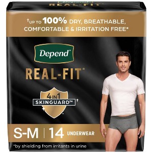 Depend Real Fit Incontinence Underwear for Men - Maximum Absorbency - 1 of 4