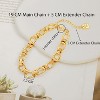 18k Gold Plated Personalized Chunky Cuban Oval Link Chain Bracelets for Men Toggle Rope Bracelet Jewelry for Women - 4 of 4