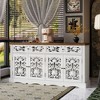 FUFU&GAGA White Buffet with Classical Aesthetics and Hollow Relief - Patterned Doors Sideboard Bar Cabinet Pantry - 2 of 4