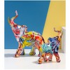 NotArt Graffiti Colorful Resin Elephant Figurine - Water Transfer Printing Creative Home Decor for - 3 of 4