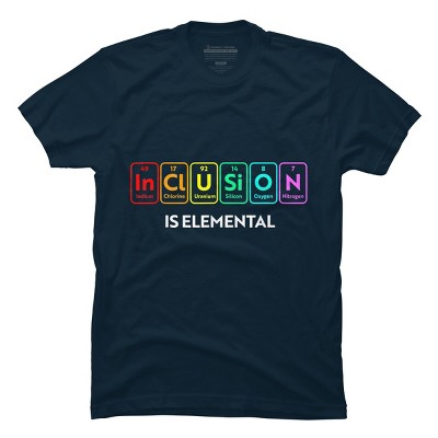 Adult Design By Humans Rainbow Inclusion Elements By CyanidieT-Shirt