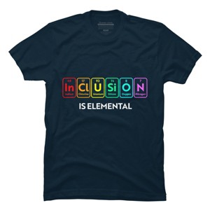 Adult Design By Humans Rainbow Inclusion Elements By CyanidieT-Shirt - 1 of 2