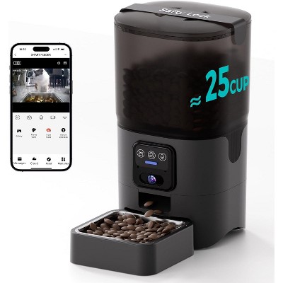 WiFi Automatic Cat Feeder with Remote Feeding & Alexa Control, Smart Food Dispenser