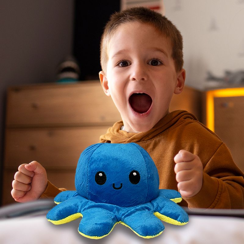 Link Moody Reversible Emotion Octopus Plushie Sad/Happy Express Your Emotions Moody Plush Toy Sensory Fidget Toy for Stress Relief, 4 of 5