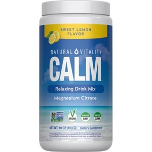Natural Vitality CALM Powder | Magnesium Citrate | Sweet Lemon Flavor | 16 oz - 1 of 4