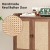 SEVOBAL Utility Storage Cabinets Vintage Rattan Sideboard Cabinet, Stylish Storage for Dining Room, Living Room and Hallway, Beige, 15"*26.4"*30" - 4 of 4