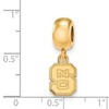 Black Bow Jewelry 14k Yellow Gold Plated Sterling Silver North Carolina State Wolfpack NCAA Bead Charm - 2 of 3