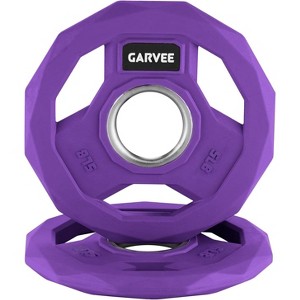 COZONY 2-Inch Bumper Plates Set – Rubber Coated Cast Iron Barbell Plates for Home Gym & Commercial Use, Multiple Weight Options - 1 of 4