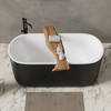 67" Acrylic Freestanding Bathtub, Contemporary Soaking Bathtub with Pop Up Drain & Overflow, Soaking Bath Tubs for Bathroom UPC Certified Black 2 - 2 of 4