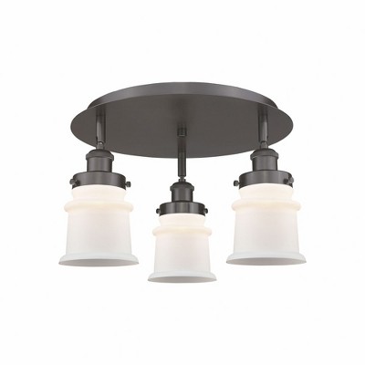 Canton - 3 Light Flush Mount In Industrial Style-9 Inches Tall and 17 Inches Wide