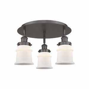 Canton - 3 Light Flush Mount In Industrial Style-9 Inches Tall and 17 Inches Wide - 1 of 1