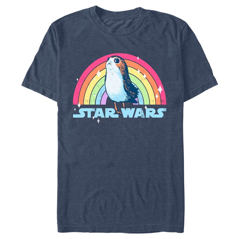 Adult Star Wars Porg Pride Rainbow Logo T-Shirt, 1 of 5