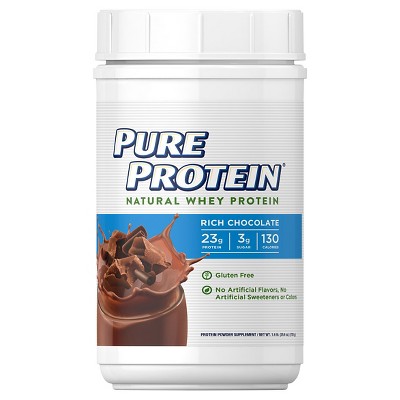 Pure Protein Natural Whey Protein Powder - Rich Chocolate - 25.6oz