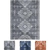 Acekool 6x9 Washable Area Rug, Soft Low Pile Non-Slip Geometric Accent Carpet, Foldable, Red for Bedroom, Dining Room, Nursery - 2 of 4