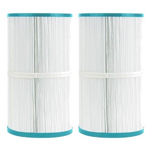 Hurricane Filters Replacement Spa Filter Cartridge for PJW-50, Unicel C-5300, Filbur FC-1320, Hot Tub Front Load, and Whirlpool 50, White, 2 Pack - 1 of 4