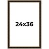 PosterPalooza | Ornate Brown Picture Frame - UV Acrylic, Foam Board Backing, Hanging Hardware - 2 of 4