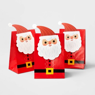 8ct Santa Paper Treat Bag - Wondershop™