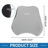 Unique Bargains Car Seat Lumbar Cushion Memory Foam Support Ergonomic Design 16.53"x16.14"x4.72" Gray 1 Pcs - 4 of 4