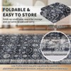 TROPOW 8x10 Washable Rug Vintage Non Slip Oriental Carpet Low Pile Foldable Throw Rugs - 4 of 4